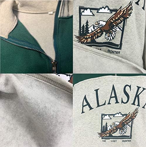 Za žene Novost Aljaska Pismo Ispis Štand Kragnom Majica Vintage Majica dugi rukav Pulover