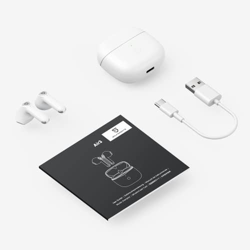 Bežične slušalice SoundPEATS Air3 Mini Bluetooth V5.2 Slušalice sa podrškom za Qualcomm QCC3040 i aptX-prilagodljivo, 4 mikrofona i buke CVC 8.0, Tehnologija zrcaljenje bez žica, Otkrivanje u uhu, Način igre