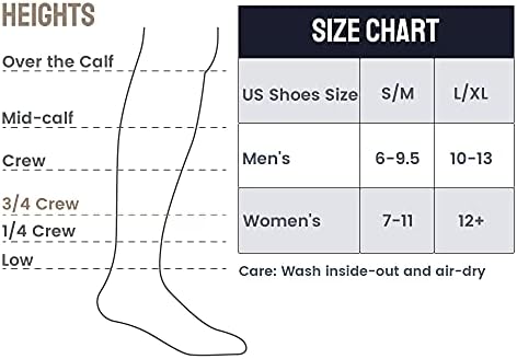 Samsox 2 Para Marširanje čarape od merino vune, Proizvodnja SAD, 3/4 Posade, Mekane čarape su za hodanje i cipele za žene i muškarce