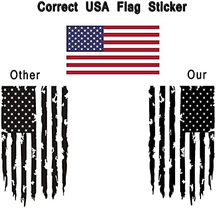 Senksll Problem Amerikanac SAD Vinil naljepnica sa zastavom SAD-a na stražnja vrata kamiona Kompatibilna je s većinom vozila - Stražnji grafička oznaka za kamioneta 11 x 20 (Predmetnog)