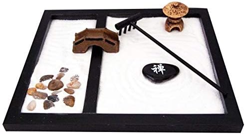Poklon JOYCE Stolni Japanski Zen Vrta s Grabljama Kamenje Most Svjetla Dekor, ZG02