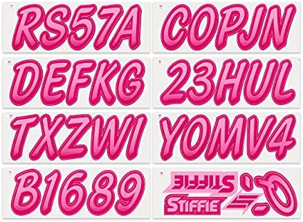 STIFFIE Whipline Pink/Berry 3 Alfanumeričke Registraciju Identifikacijske Brojeve Naljepnice Naljepnice za Brodove i Osobne Brodova