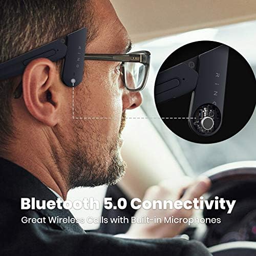 Mu6 Prsten Open Uho Bežične Bluetooth Slušalice s Mikrofonom, Sportske Slušalice s Mjerač vodljivosti, Vodootporne Slušalice, 10 Sati Reprodukcije Slušalice za Glazbu/Igre/Treninga/Utrke/teretane