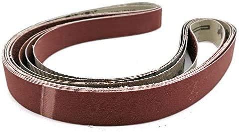 1 x 42 Inch Sanding Belts, 320/400/600/800/1000 Grits Mix Fine Grit, Belt Sander Tool for Woodworking, Metal Polishing, Aluminum Oxide Sanding Belts (5 Pack)