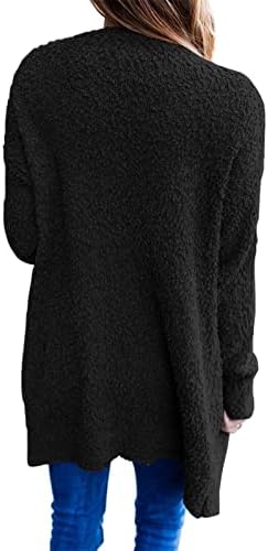 MEROKEETY Ženski džemper dugih rukava od meke gust češalj, kardigan s otvorenim prednji dio, odjeća, kaputi