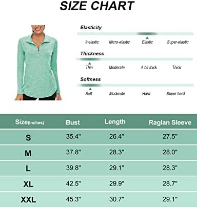 LURANEE Ženski pulover dugih rukava 1/4 munje Sportske Majice za šetnju i jogging