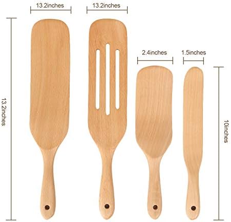 Set Kuhinjskih alata od drvo Kit, Set Kuhinjskog posuđa od prirodnih bukve Bawuie za kuhinje, Krupan Антипригарная