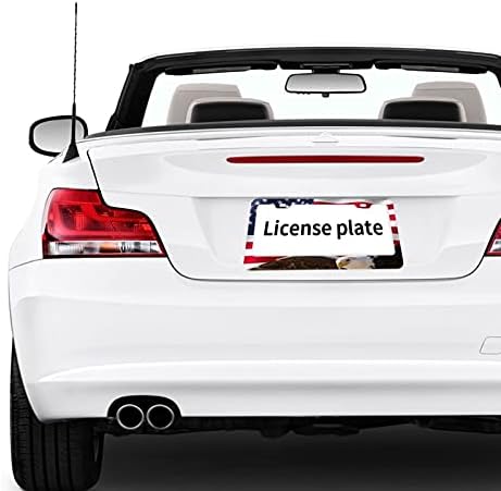 Orao Zastavu SAD-Okvir registarske pločice Zabavna Slatko za vozila u SAD i Kanadi Standardni držač poklopca