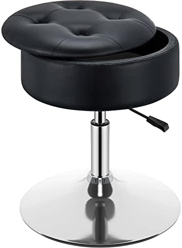 Toaletni stol Greenstell Rotira za 360°Stolica Za šminkanje Za pohranu, Podesivi po visini Stolica od umjetne
