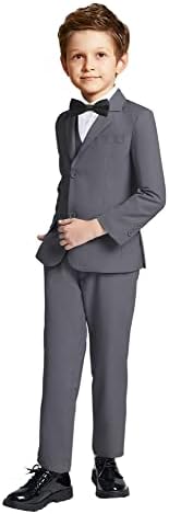 Muška Odijela za Dječake M 5 Kom. Uske Hlače-Blazer Crna Plavo Odijelo za Vjenčanje