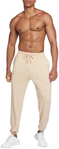 Deyeek Muške sportske hlače za odmor s elastičan struk za завязках Sportske hlače od pamuka s manžetama Dnu