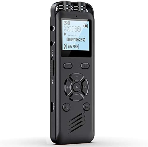Digitalni Diktafon 32 GB, Аудиомагнитофон KINPEE Prijenosni uređaj za Snimanje Diktafon s glasovnom aktivacijom