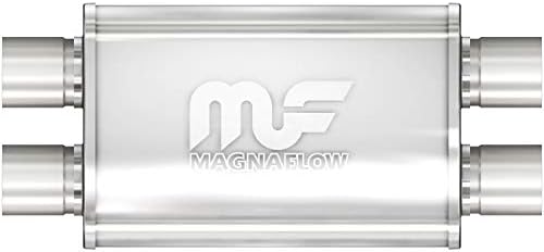 MagnaFlow 4 cm x 9 cm Ovalni Šal s double/Double učinkom Ispušnih plinova 11385 - Ravno, Promjer ulaz/Izlaz 2,25 cm, Ukupna dužina 20 cm, Сатиновая trim - Klasični Duboko Ispušni Zvuk
