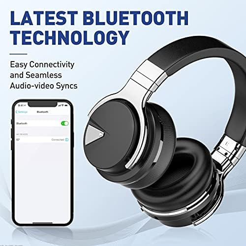 Bežične Slušalice s aktivnim Buke Tapela E7, Bluetooth Slušalice na uho s mikrofonom, Vrijeme reprodukcije 28