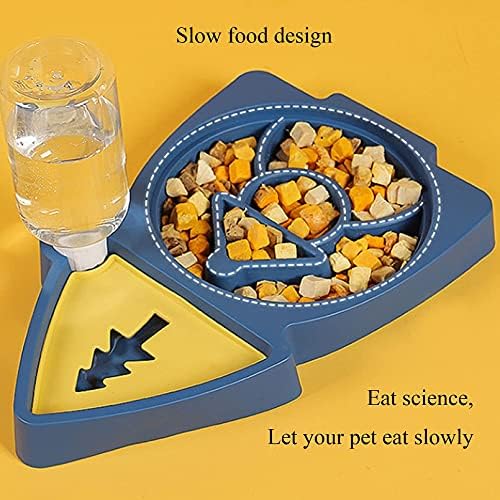 PINVNBY Povišena Spušta Zdjele za mačke Od nehrđajućeg čelika s nagnute ploče Udaljiti Zdjele za pse sa sporim