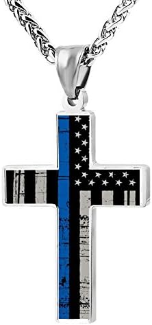 CTWUVS ADPR Američku Zastavu Domoljubni Križ Privjesak Ogrlica Vjerske Nakit za Muškarce