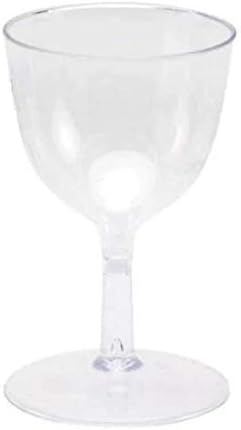 Stolni čaša za vino Lilian-2 oz | Bistra | Pakiranje od 10 Plastičnih čaša