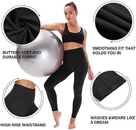 TNNZEET 7 komada Леггинсов s visokog struka za žene - Masna plišane hlače za Trening joge
