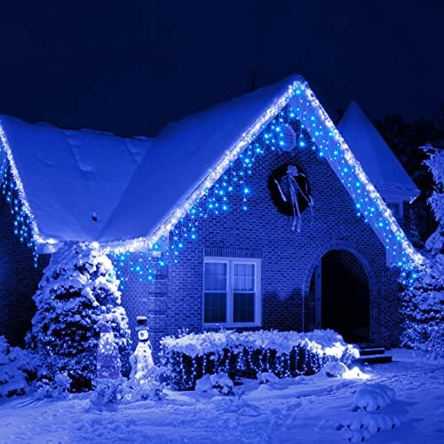MAOYUE Božićni Ukrasi Na otvorenom 34 ft 420 LED Icicles Božićna Svjetla 8 Načina rasvjete Vodootporan Kaskadno