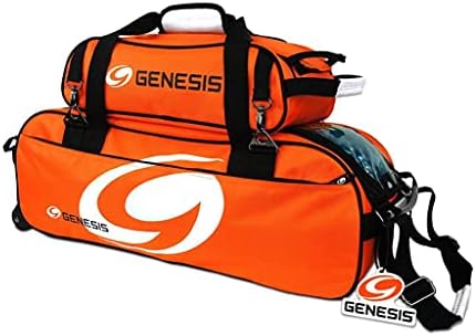 Genesis Bowling Sport Deluxe trostruke head torba Plus s Torbicom za Cipele - Narančasta
