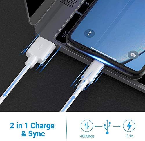 Lightning kabel Certificiran od strane MFi - Punjač za iPhone 3 kom 6 metara Kabel za punjenje Lightning USB-A, Kabel za punjenje je Kompatibilan sa iPhone 13 12 Mini Pro Max SE 11 Xs Max XR X 8 7 6 Plus 5S i iPad Pro Airpods - Bijela