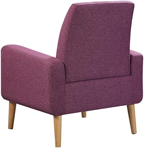 Stolica s naglaskom Funkeen, Moderna stolica, Kauč na mekom krpom, Komplet od 2 Udobne stolice, Namještaj za dnevni boravak Ljubičaste boje