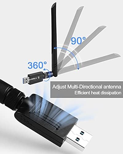 Adapter Maxesla USB WiFi za PC,Сверхбыстрый ključ Wi-Fi ac1200 Mbit / s,USB high-gain,dual-band Adapter Wi-Fi