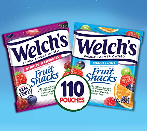 Voćni obroci Welch's, Mješovite Voće i bobice, Trešnje u pakiranju, Bez glutena, 0,9 grama, Individualne pakete za jednu porciju (Pakiranje od 110 komada)
