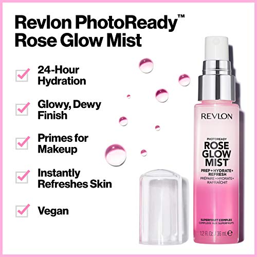REVLON PhotoReady Rose Glow Primer Za Lice Pripremite Hidratantna Osvježavajući Sprej s Prozirnim Premazom,