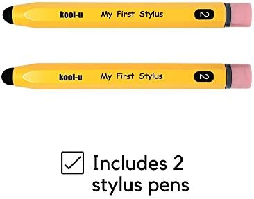 Stylus olovke KOOL-U za djecu, Šesterokuta U obliku ovog olovke, Kompatibilan sa svim uređajima sa zaslonom osjetljivim na dodir - Apple IPAD, iPhone, Samsung Galaxy Tab, Fire - 2 pakiranja