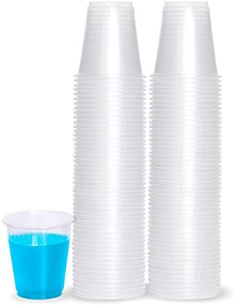 Jednokratne Plastične Čaše Plasticpro 3 oz Srednje Težine, Prozirne Čaše za piće, Broj 100 Komada]