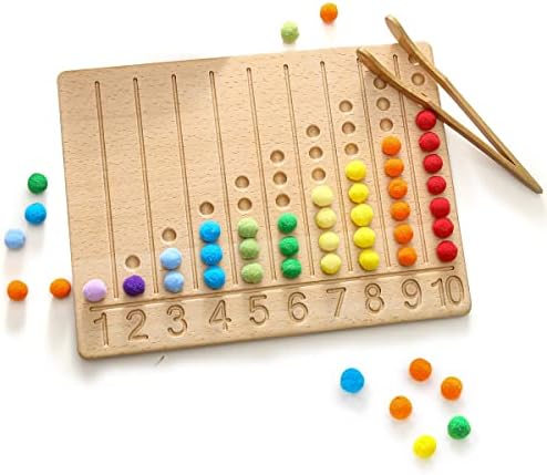bopoobo Drveni igra perli Montessori Igračke za malu djecu Zagonetka Sortiranje boja Polaganje Umjetničke igračaka