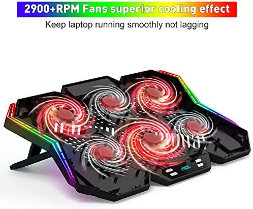 IPOW 12-Режимная RGB traka za hlađenje laptopa sa led ekrana Igre Hladnjak za laptop sa 6 Visokobrzinske Podesivim