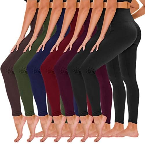 TNNZEET 7 komada Леггинсов s visokog struka za žene - Masna plišane hlače za Trening joge