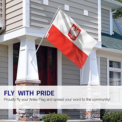 Zastava Državne zastave Poljske Anley Fly Breeze 3x5 Metara - Svijetle boje i zaštita od izbljeđivanja - Naslov