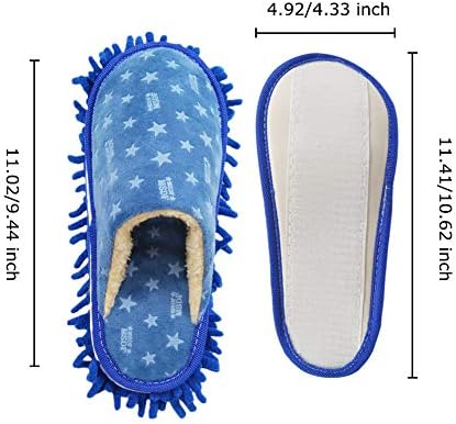 Frjjthchy Zimske Papuče Od Mikrovlakana Osnovna Grimase Za čišćenje Prašine Čistač Poda s Odvojivim Potplatom
