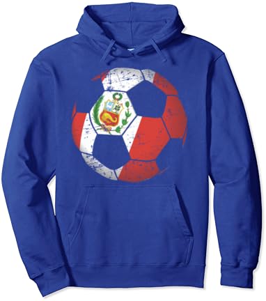 Dres sa zastavom nogometne lopte Peru - Peru Nogometni pulover s kapuljačom