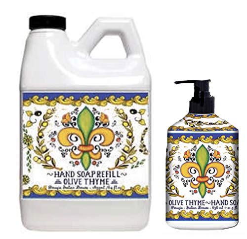 Tvrtka za kuće i tijela Talijanski set sapuna za ruke Deruta 22 grama Sapuna s bocom za točenje 64 oz Lavande