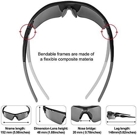 MooFee biciklističke naočale sport polarizirane sunčane naočale za muškarce i žene jahanje, Ribolov, Golf, Bejzbol Naočale za trčanje