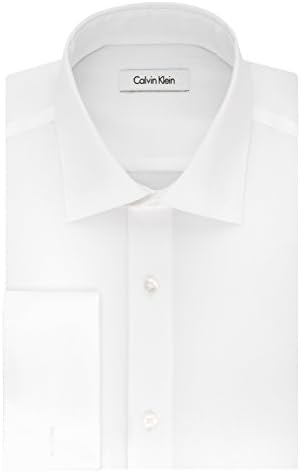 Muška košulja-haljina Calvin Klein Običan Rez Bez željeza s francuskim manžetama riblja kost