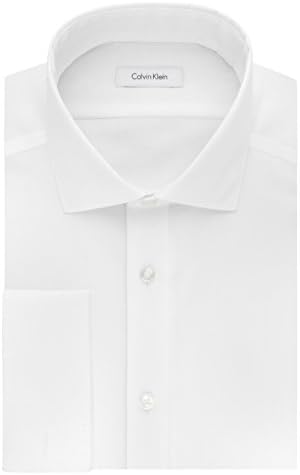 Muška košulja-haljina Calvin Klein Slim Fit Bez Željeza s francuskim manžetama riblja kost