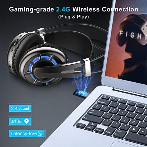 Wintory AIR 2.4 G Wireless Gaming Slušalice za PC PS4 TV Računalni Slušalice Playstation s Odvojivim Mikrofon