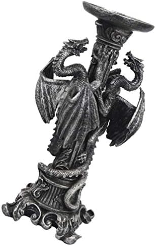 Svijećnjak s Гарнеком Gotička Svijećnjak Svijećnjak s Zmaja Dekorativni Akcenti Kip Srednjovjekovni kameni Ukras