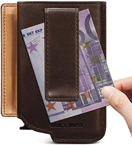 Muški Tanki Držač za kartice Novčanik,Aluminijski torbicu s kopčom za novac Bigant 10 Kartica, RFID zaključavanje