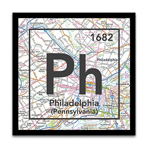 Ph - Philadelphia, Pennsylvania, Vintage Periodična Kartica S Umjetničkim Pečatom, Bez Okvira, Satin putokaz Dekor Zidova Kuća, 8x8 Cm