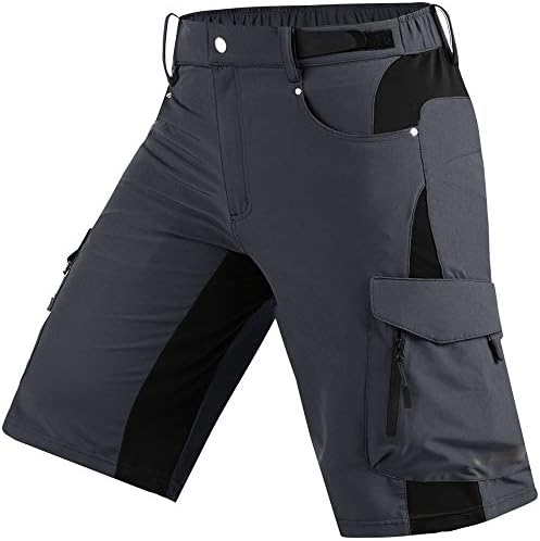 Cycorld Muške Kratke hlače za brdski biciklizam, Slobodno slijetanje s džepovima na munje, MTB, Biciklizam,Planinarenje,Lagane Kratke hlacice na otvorenom