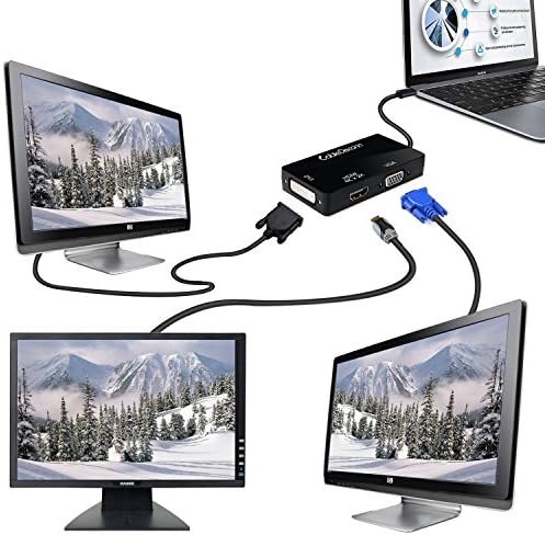 Многопортовый USB-C,Kabelski adapter USB-C Type C 3.1 (kompatibilan s Thunderbolt 3) za adapter kabel HDMI-DVI-VGA