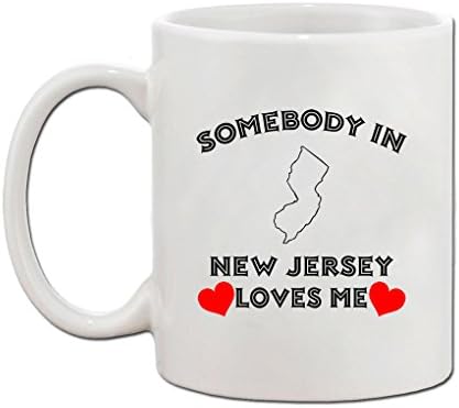 Netko U New Jersey Me Voli Keramičke Kava Šolja Za Čaj Šolja Svečani Božićni Poklon Na Хануку Za Muškarce i