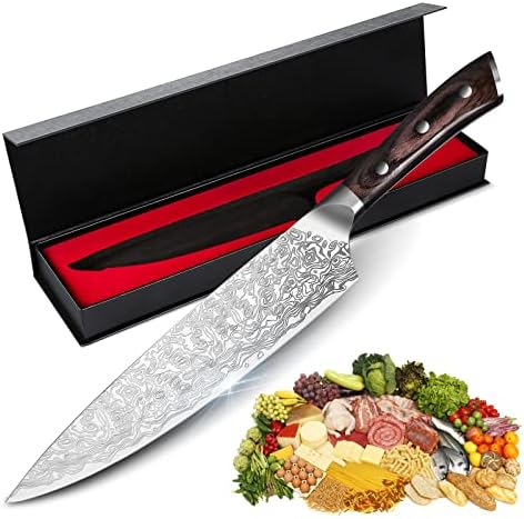 Kuhar nož 8 inča, Profesionalni Kuhinjski Nož Za Rezanje Mesa, Povrća i Voća je Od Nehrđajućeg Čelika, Kuhar