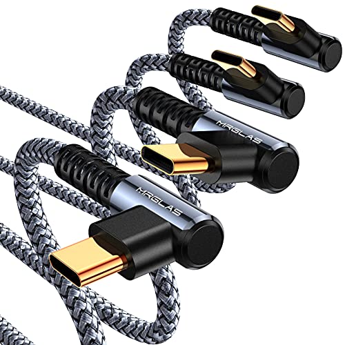 [4 Kom 3.1 A] USB Kabel C,[Nadogradnja Позолоченное] Punjač Tipa C, Kabel za brzo punjenje Pod pravim Kutom,MRGLAS